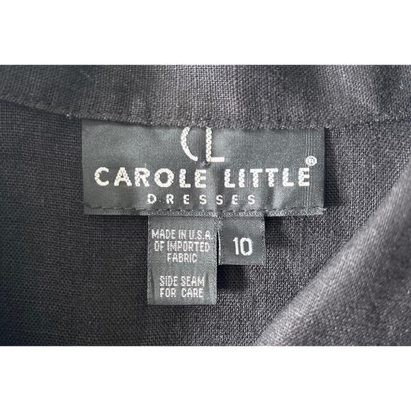 Carole Little Vintage Women’s Size 10 100% Linen Black Artsy But Up Shirt Jacket - Picture 5 of 6
